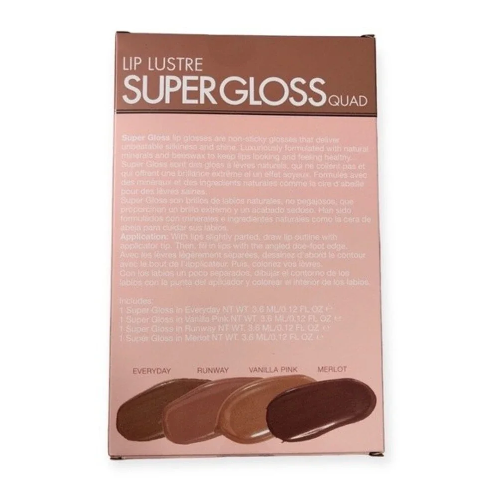 Bella Pierre® Super Gloss Quad 4-Piece Color Lip Gloss Set